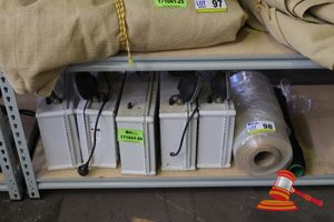 5 X CLEVERTRONICS EMERGENCY LIGHTING UNITS , INCLUDES: PWF235 2X35W IP65 SUPALITE (POSS DAMAGED, UNTESTED) 1 X ROLL OF CLEAR PLASTIC WRAP, PART OF ROLL BLACK PLASTIC WRAP