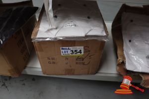 354 · BOX OF WHITE CHEFS JACKETS, SIZE: S