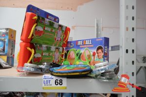68 · BUNDLE OF TOYS INCLUDING: 2x THROW AND CATCH BALL GAME, 2x SWING SETS AND ASSORTED YO-YOS, ALL UNOPENED