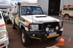 2019 Toyota Landcruiser Single Cab Fire Tender White, 4 x 4, Manual, 4.4 L Diesel Reg #: Unlicensed ODO: 121,712 kms Showing on Clock Eng #: 1VD0463160 VIN: JTELV71J007404742 Features: Bullbar, Towbar, Spotlights, Snorkel, Side Steps, Roof Rack, Rear Lights, Frontline Fire & Rescue Electrical Pump, Hose & Reel, Towball, Tool Storage Containers, Dashcam, Icom Radio Set, Bluetooth Internal Heat Shields. (Asset # ERT003), (*Key # 167, WP#4847*) Condition: **Please Note Due To Modifications & Condit