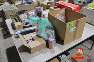 30 · BUNDLE OF ASSORTED ELECTRICAL ITEMS INCLUDING CABLE, OUTLET FITTINGS, PVC ELETRICAL INSULATING TAPE, PIPE CABLE CLAMPS, CABAC TUBE, ETC