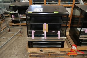 1 X Fpg Fusion Upright Low Profile Open Front 2 Tier Cold Display Cabinet. Black. Model: Il-Fus-C10-A001, Sn:25295, Refrigerant: R-513a, Built In Refrigeration Unit, 10amp Plug. Approx 1000 X 710 X H1110mm. Untested (Unused)