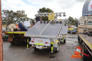 53 · 2021 Globe Power Solar Lighting Trailer White, Reg #: Unlicensed VIN: 6U9VSS00000226444 Features: Model - Urban GP65k V1.4, 6 x 100w LED's, 9 Mtr Mast height, Solar 1.76k Wp, 4 x Solar Panels, 4 x Stabilizers, Jockey Wheel (Asset # SL05) (WP#4802) Condition: Reported in working condition, Batteries replaced 2/2025, some corrosion Panel: GOOD, Paint: GOOD, Tyres: POOR, Floor: GOOD, Overall Condition: GOOD