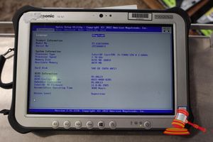 Panasonic Fz-G1 Toughpad, Intel Core I5 7300u 2.60ghz Cpu, 8gb Ram, 500gb Ssd / No Os, Heavy Screen Wear, 3600 Hours, Sn:2ftsd48071 / An:Itt35547, Untested ( No Charger / Some Marks)