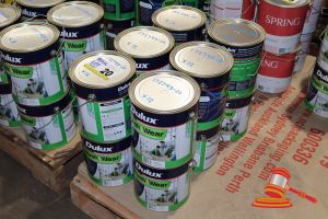 20 · 12 X DULUX WASH&WEAR PAINT TINS, 101 BARRIER TECHNOLOGY, VIVID WHITE, SEMI GLOSS, 4 LITRES