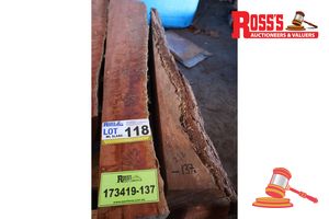 118 · JARRAH TURNING (POST) L800/900mm x W150/100mm x D 140/150mm, QTY 2, APPROX