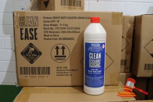 296 · 2x BOXES OF CLEAN EASY HEAVY DUTY DRAIN CLEANER, 1L, 20x BOTTLES TOTAL
