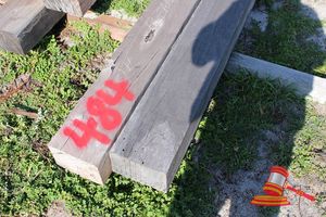 484 · 2 X PACKS JARRAH BEAMS - 1 @ 5.4, 1 @ 5.0 M LONG, 225 X 140