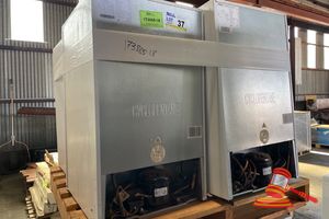 4 X HISENSE HRBF125, 125L TOTAL VOLUME APPROX; 480MM D X 500MM W X 760MM H,SOME MARKS, UNTESTED, ON A PALLET