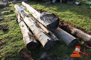 253 · BUNDLE OF 6 X JARRAH LOGS,4.0 - 5.0 M LONG, 350 - 400mm DIAMETER