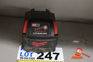 247 · MILWAUKEE M18 LITHIUM-ION BATTERY, UNTESTED