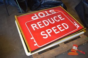 Lot of 15 Assorted Road Safety Work Signs - Some Unused