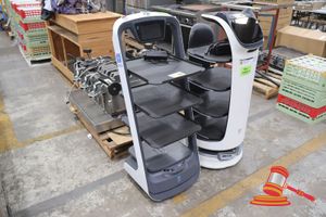 33 · PUDUBOT PD9 DELIVERY ROBOT - SERIAL:PD9182214435007. WHITE. FEATURES ADJUSTABLE TRAY, INTERACTIVE LIGHT STRIP, ANTI-SUNLIGHT LIDAR FOR SAFER OPERATION, VISUAL POSITIONING, ALL ALUMINIUM FRAME, 3D OBSTACLE AVOIDANCE, 10 AMP 1 PHASE. APPROX 516MMW X 500MMD X 1288MMH,35KG (797548) UNTESTED