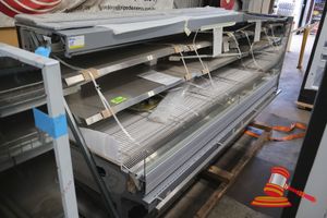 1 X Hussmann Commercial Refrigerated Display Case, 3 Tier, Silver, End Section. Model: Dm13-4m3-3c0rrm, Type: Rs3-Fc, Sn:02347. Requires Remote Refrigeration System. Approx 2490 X 1070 X H1330mm. Untested, On Transport Pallet