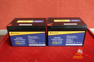 2 X Powerhouse Batteries Lifepo4 Lithium Battery, 12.8v 12ah, Model: Sl4547bt, Bluetooth, Poss Unused