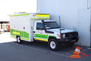 2013 Toyota Landcruiser Ambulance White, 4 x 4, Manual, Diesel 4.5 Reg #: Unlicensed ODO: 89,832 kms Showing on Clock Eng #: 1VD0200253, VIN: JTELV71J900030575 Features: Air Conditioning, Power Steering, Roobar, Snorkel, 2 Way Aerial x 2, Dual Fuel Tank, Spare Wheel, Smartbar, Side Step for LH Side Entry of Rear Storage (Asset # S44#RITM0634679, FL#03H6287) (Disp# 1068) *Key # 214 (WP#5113) Condition: Ex Ambulance Contains Various Objects & Technology Purtaining to Previous Use, Ambulance Livery