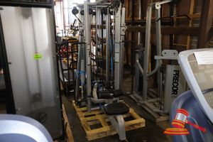 Multipurpose Cable, Weights Machine Various Muscle Zones, Partially Disassembled, Approx; 1.5m L X 650mm W X 2.1m H, Some Marks, Damaged Cables, On A Pallet