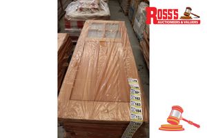 Timber Door With 4x Glass Panels, Code: Kuta, 2040 X 820 X 38mm