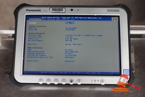 10 · PANASONIC FZ-G1 TOUGHPAD, INTEL CORE i5 7300U 2.60GHZ CPU, 8GB RAM, 500GB SSD / NO OS, 9560 HOURS, SN:1FTSC37876 / AN:ITT36059, UNTESTED ( NO CHARGER / SOME MARKS)