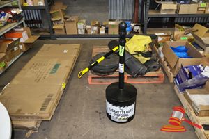 1 X SPILL CREW CIGARETTE BUTT DISPOSAL UNIT, MODEL: SCCR-CBSCBL, APPROX; 330MM D X 1.1M H, SOME MARKS