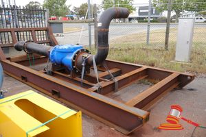 Val-Matic Swing-Flex Check Valve, Model: 516cx001, Size: 400mm, Cwp: 232 Psi, Sn:M421980, On A Steel Transport Frame, Approx 6200 X 2500 X 1900mm