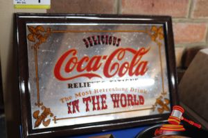 1 · VINTAGE FRAMED COCA-COLA MIRROR