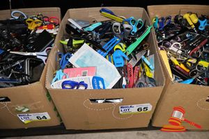 65 · BOX OF ASSORTED SURRENDERED ITEMS, NO INSPECTION