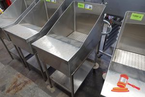 Stainless Steel Portable Chip Dump Station. Approx 470 X 800 X H1200mm