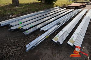 36 · MIXED PACK GALV STEEL Z PURLINS AND C CHANNEL APPROX 15PCS UP TO 9MTS LONG VARIOUS SIZES