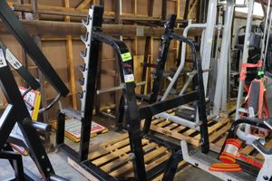 Squat Rack, With Weight Holders, Some Marks, Approx; 1.7m L X 1.3m W X 2m H, On A Pallet