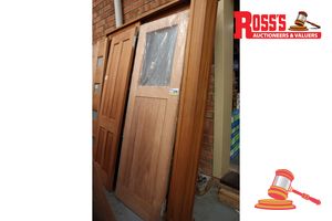 TIMBER DOOR WITH GLASS PANEL, CODE: ED 72, 2040 x 720 x 38mm