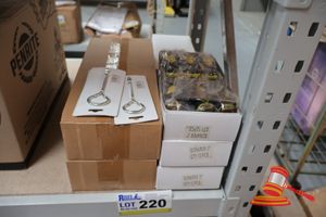 220 · BUNDLE WITH 2x BOXES OF PAINT TIN OPENERS AND 5x BOXES OF 3" PAINT SCRAPERS