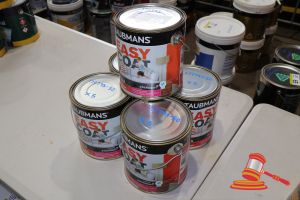 50 · 5 X TAUBMANS EASY COAT INTERIOR WALL PAINT, HI CHROMA BLUE, LOW SHEEN, 4L