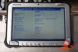 Panasonic Fz-G1 Toughpad, Intel Core I5 7300u 2.60ghz Cpu, 8gb Ram, 500gb Ssd / No Os, Heavy Screen Wear, 4160 Hours, Sn:9atsc69815 / An:Itt25647, Untested ( No Charger / Some Marks)