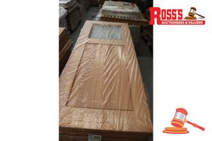Timber Door With Glass Panel, Code: Bedugul, 2040 X 820 X 40mm