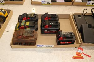 6 X Milwaukee Batteries Including 1 X 6.0ah, 1 X 8.0ah, 3 X 12.0, 1 X Non Genuine 8.0ah To Suit Milwaukee. Untested