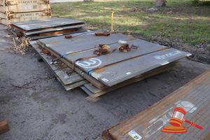 26 · PACK OF MC3 CHROMATE STEEL SHEETS APPROX 2100mm W x 2900mm L, 5x SHEETS @ 25mm D, 2x SHEET @ 30mm D AND 1x SHEET @ 35mm D APPROX TOTAL WEIGHT 11 TONE.