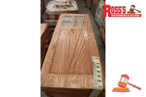 Timber Door With 4x Glass Panels, Code: Kuta, 2040 X 820 X 38mm