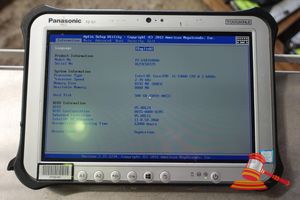 Panasonic Fz-G1 Toughpad, Intel Core I5 7300u 2.60ghz Cpu, 8gb Ram, 500gb Ssd / No Os, Heavy Screen Wear, 12880 Hours, Sn:8ltsc58729 / An:Itt25701, Untested ( No Charger / Some Marks)