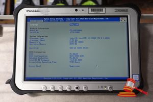 Panasonic Fz-G1 Toughpad, Intel Core I5 7300u 2.60ghz Cpu, 8gb Ram, 500gb Ssd / No Os, Heavy Screen Wear, 9740 Hours, Sn:1ftsc37882 / An:Itt36076, Untested ( No Charger / Some Marks)