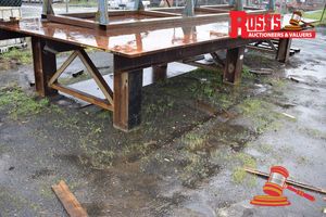 Heavy Duty Steel Framed Work Bench *Size: 5.8 Metres Long x 2.5 Metres Wide x 900mm High x 25mm Thick Steel Plate