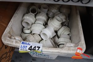 447 · TUB OF ASSORTED PVC MALE & FEMALE ADAPTERS