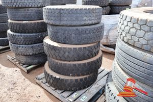 69 · 5 X TYRES, 295/80R22.5, COMMERCIAL TRUCK (USED, SOME WEAR)
