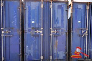 Shipping Container,Approx 1800 X 1600 X 2700mm, Double Doors,Blue (Some Marks) Tyne Pockets