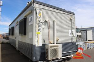 3 · Transportable Site Office, Approx 12m x 3m, Lifting Lugs, Make: Instant Products Group, with Air Conditioner, Ceiling Lights, Built-in Cupboards with Sink, Wall Mounted Hot Water Dispenser, Office Furniture. Note: To be Removed by Supatilt or Side Lifter at Buyers Own Expense.