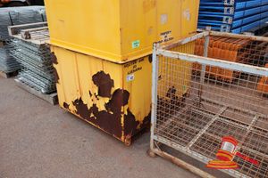 Yellow Steel Bin Approx Dimensions 1450mm L X 1250mm W X 950mm H