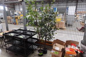 2 X ARTIFICIAL TREES, APPROX; 1.8M H