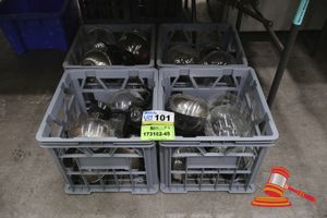 101 · 4 X MILK CRATES CONTAINING KINOX BRAND COFFEE POTS