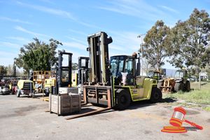 2 · 2012 HYSTER 16T DIESEL FORKLIFT, MODEL: H16XM-6, SERIAL NO: J019K01607K, 3941 HOURS, WEIGH GUAGE, COLLISION AVOIDANCE CAMERA SYSTEM. WITH FORK POSITIONER AND 2400MM FORKS (SOME MARKS)KEY #187 ASSET#FL1113