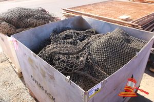 50 · BLACK NETTING VARIOUS SIZES AND QUANTITY HOUSED IN A CRATE